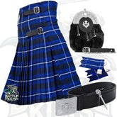 Battle Of Kilts Men’s Tartan Kilt Outfit – 6-Piece Scottish Set with Premium Accessories